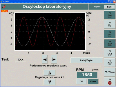 ekran oscyloskopu